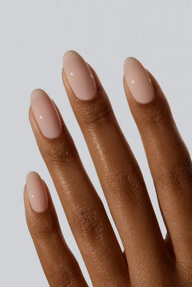 Nude oval nails